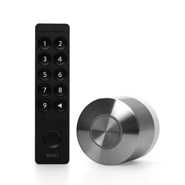 Nuki Home Ultra set with Nuki Keypad 2 smart keyboard and Nuki Ultra Matter smart lock